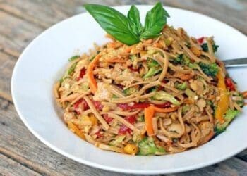 Spicy Chicken Peanut Pasta Recipe - TheRecipe.Website
