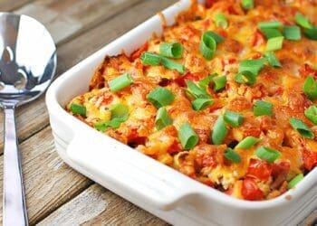 Black Bean, Chicken and Cheese Bake