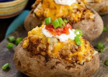 Beef and Salsa Topped Potatoes - TheRecipe.Website