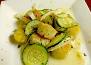 TheRecipe.WebsiteScallops and Cucumber Sauce - TheRecipe.Website