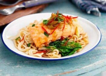 Steamed Salmon and Fresh Noodles Parcels - TheRecipe.Website