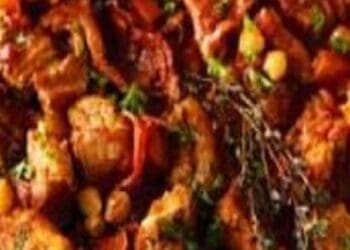 Braised Pork with Mushrooms and Butterbeans