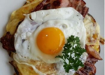 Bacon and Potato Rosti with Fried Egg Recipe - TheRecipe.Website