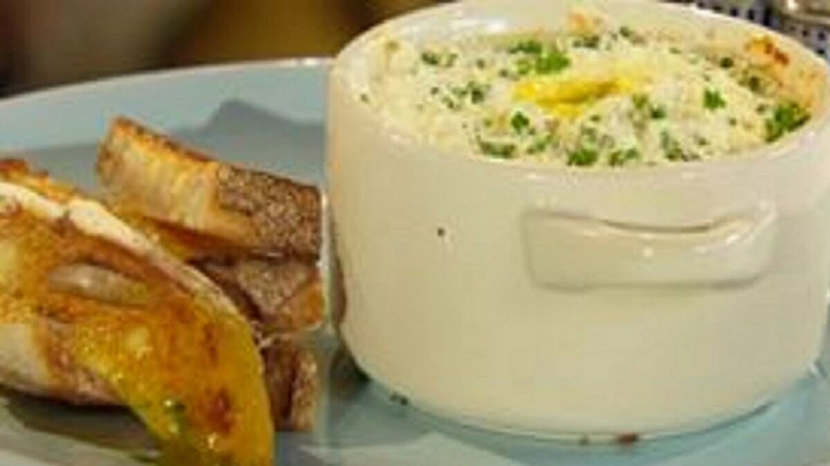 Smoked haddock with eggs en cocotte