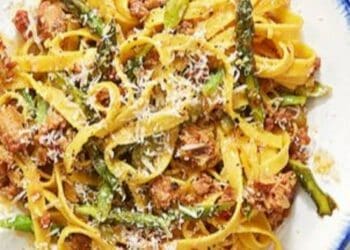 Spicy Sausage Tagliatelle