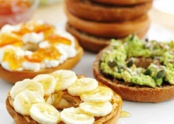 Breakfast Bagels With 3 Toppings
