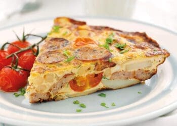 Sausage and Tomato Frittata - TheRecipe.Website