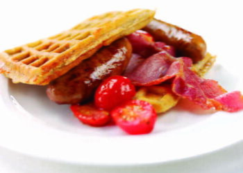 Cheese and Onion Breakfast Waffles - TheRecipe.Website