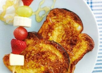 Eggy Bread with Fruit Kebabs
