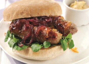Marmalade Glazed Sausage Baps