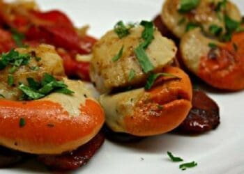 Spicy Scallops and Peppers