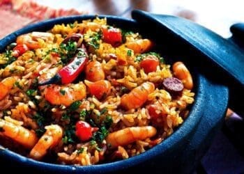 Shrimp with Chorizo Rice