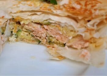 Simple Salmon Filo Pie Recipe - TheRecipe.Website