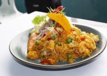 Seafood with Saffron Rice Recipe - TheRecipe.Website