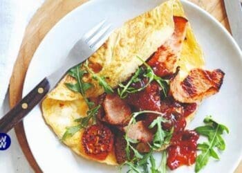 Sausage and Bacon Omelette Recipe - TheRecipe.Website