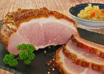 Honey and Mustard Baked Gammon Recipe - TheRecipe.Website