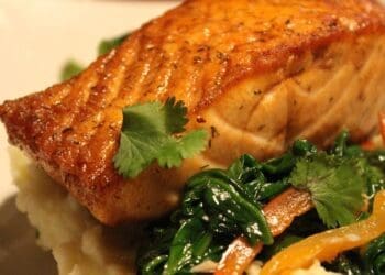 Marinated Salmon with Mashed Potato Recipe - TheRecipe.Website