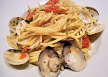 Spaghetti with Clams and Tomatoes Recipe - TheRecipe.Website