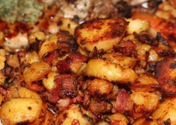Pan Fried Potatoes with Bacon Recipe - TheRecipe.Website