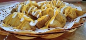 Cheesy Fried Potato Wedges Recipe - TheRecipe.Website