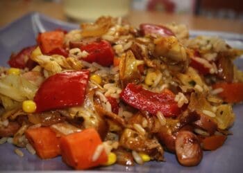 Sausages with Rice Recipe- TheRecipe.Website