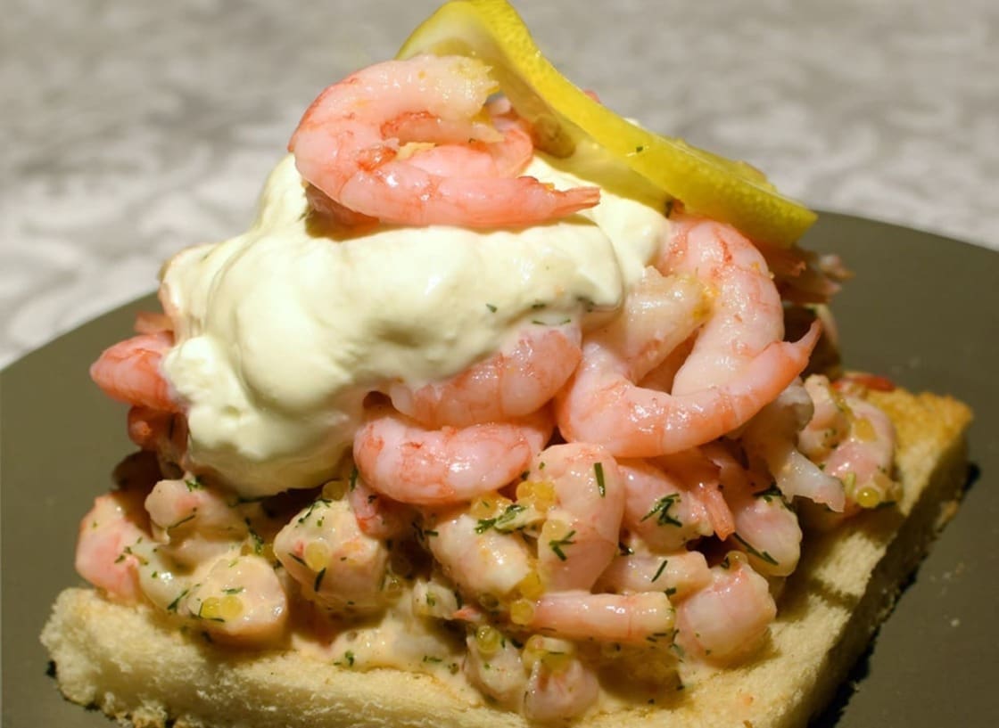 Soft Roe Toast Toast Skagen Recipe - TheRecipe.Website - Open Faced Swedish