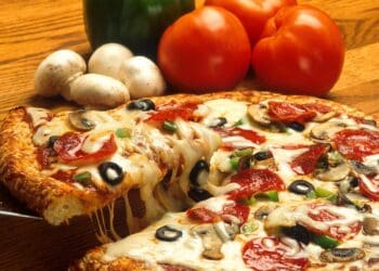 Pepperoni, Mushroom and Olive Pizza Recipe - TheRecipe.Website