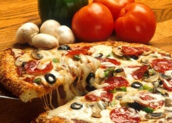 Pepperoni, Mushroom and Olive Pizza Recipe - TheRecipe.Website
