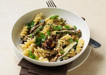 Aubergine Courgette Ricotta Pasta Recipe - TheRecipe.Website