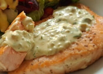 Salmon with Gherkin Sauce Recipe - TheRecipe.Website