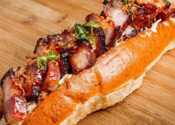 Cheesy Pork Belly French Stick Recipe - TheRecipe.Website