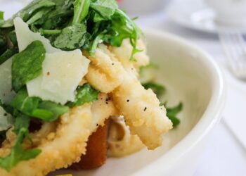 Crispy Calamari with Parmesan Salad Recipe - TheRecipe.Website