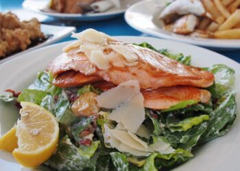 Baked Salmon Caesar Salad Recipe - TheRecipe.Website