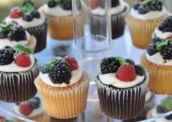 Chocolate and Vanilla Fruit Cupcakes Recipe - TheRecipe.Website